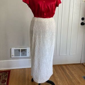 Vintage 90s Norma kamali chenille maxi skirt
